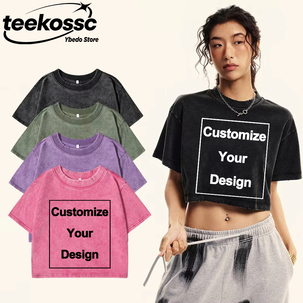 Crop Top Crochet - Y2k Özel Tasarım Düz Renk Yıkanmış