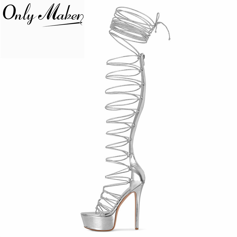 Onlymaker Gümüş Rengi, Parmakl - Sandal Strappy Heeled incelemesi ve fiyatı