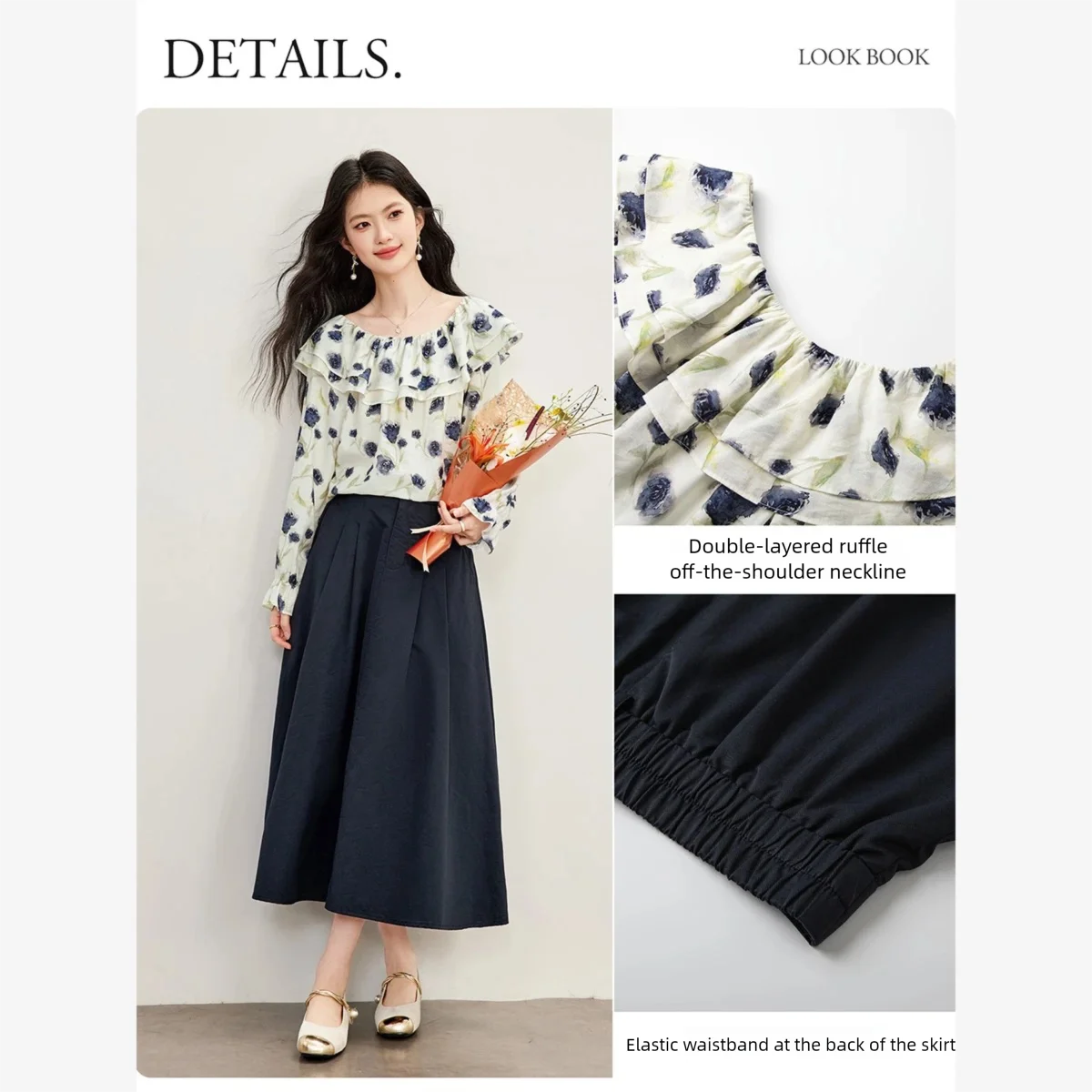 VIMLY Çift Katlı Fırfırlı Omuz - Blouse Off Shoulder incelemesi ve fiyatı
