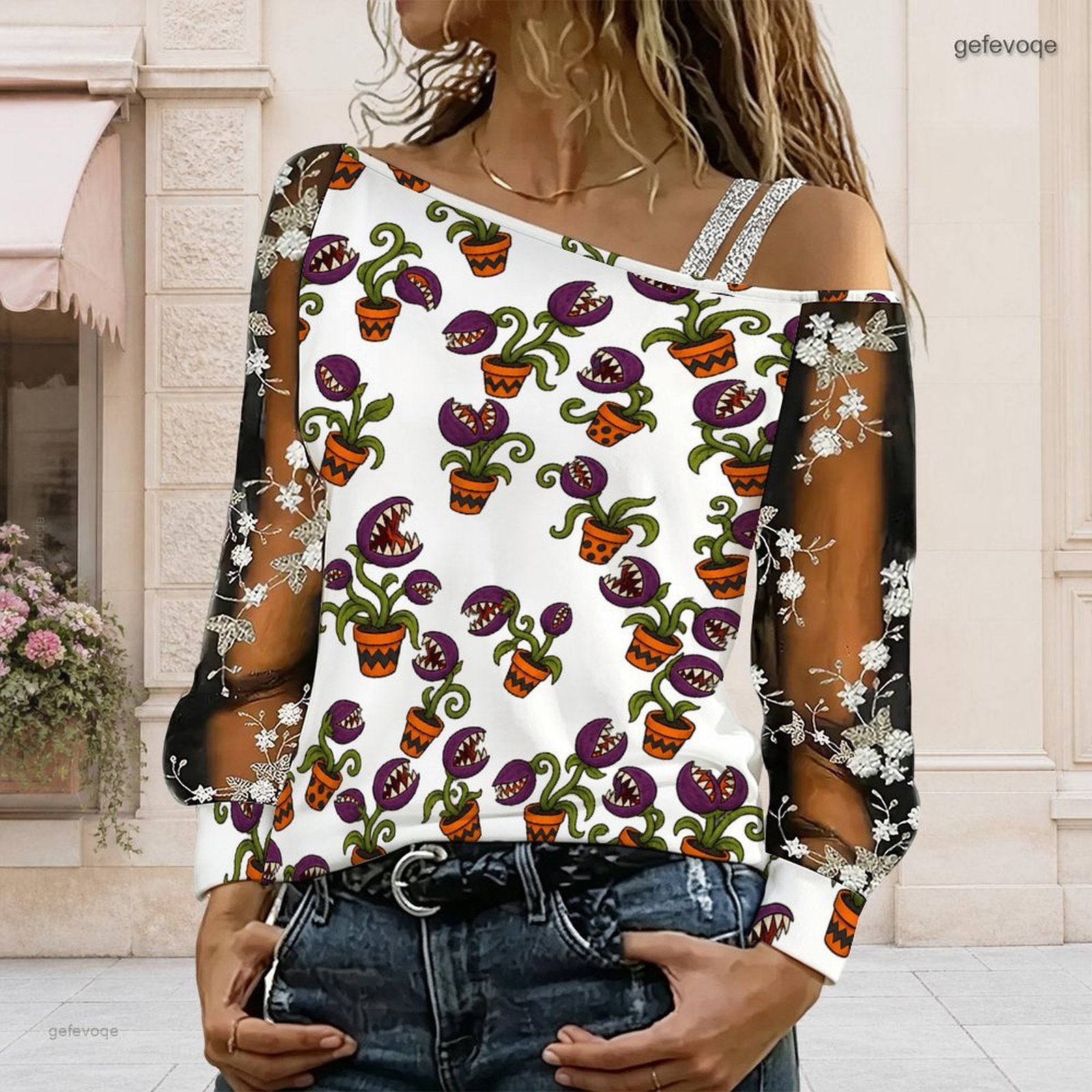 Kadınlar için Asimetrik, Omuzl - Blouse Off Shoulder incelemesi ve fiyatı