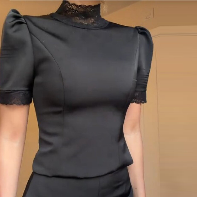 Yeni Saten Dantel Kenarlı Üst  - Blouse Off Shoulder incelemesi ve fiyatı